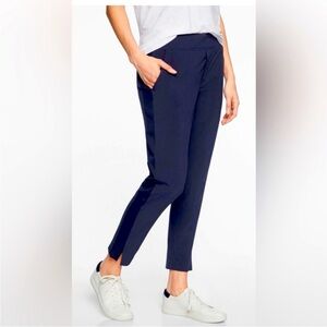 Athleta Brooklyn mid rise ankle pant navy featherweight stretch size 10